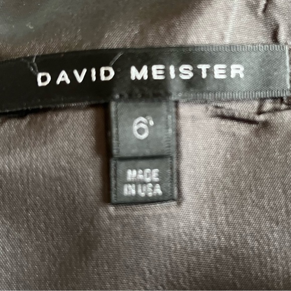 David Meister One-Shoulder Floral Gown with Peplum - Size 6 - Picture 5 of 8